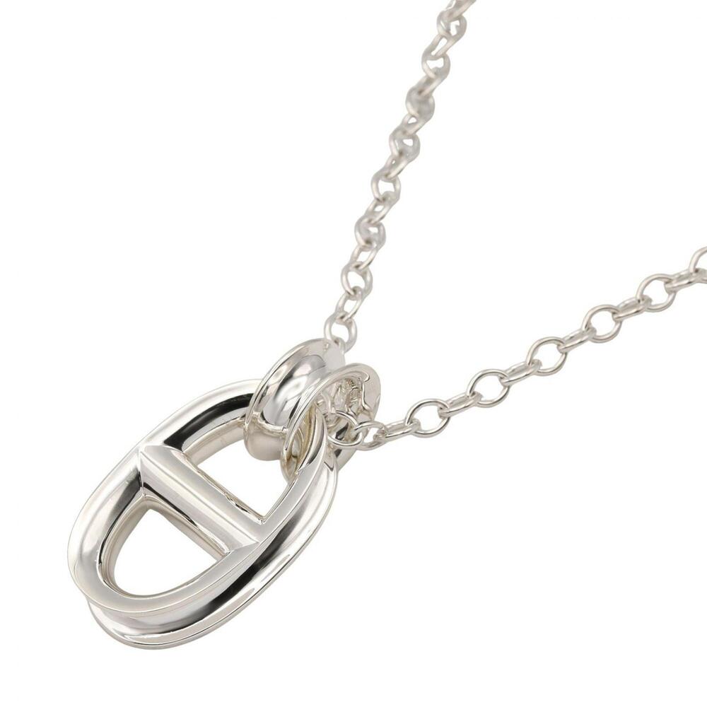 HERMES Silver Necklace